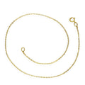 Bracelet de cheville martelé en or jaune 9 carats, 24 cm