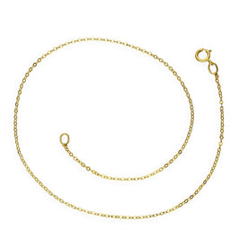 Bracelet de cheville martelé en or jaune 9 carats, 24 cm