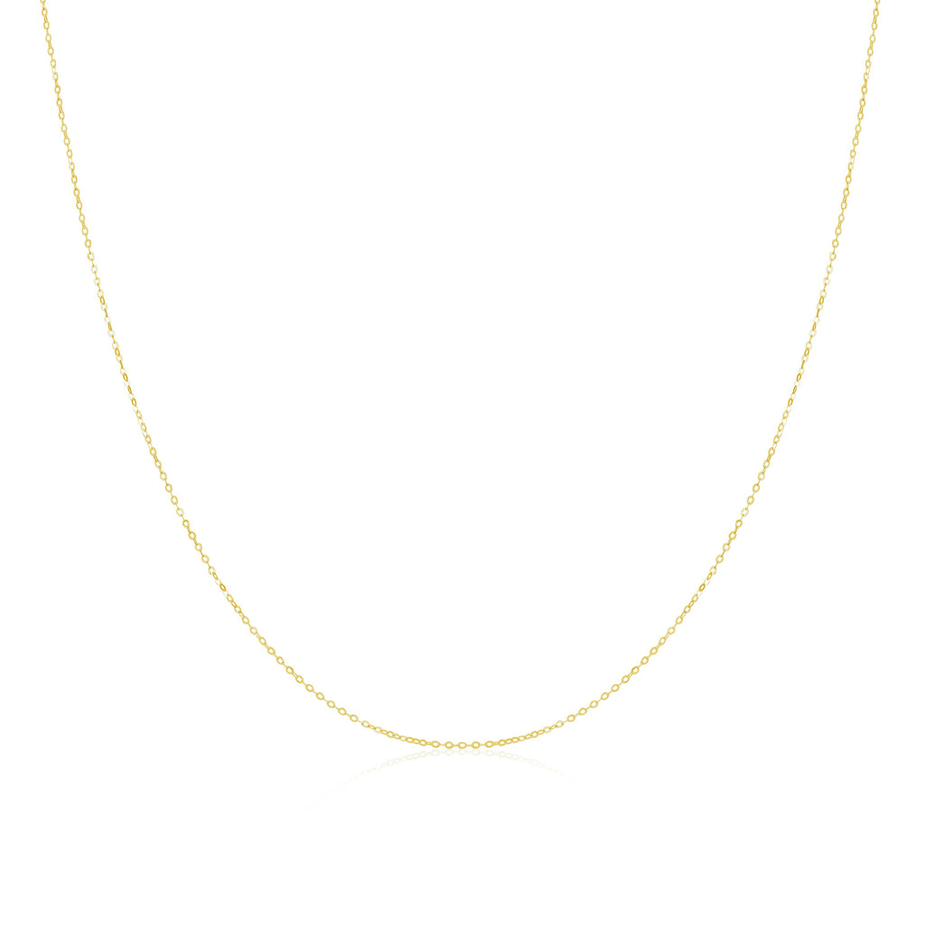 Chaîne martelée en or jaune 9 carats de 40 à 61 cm