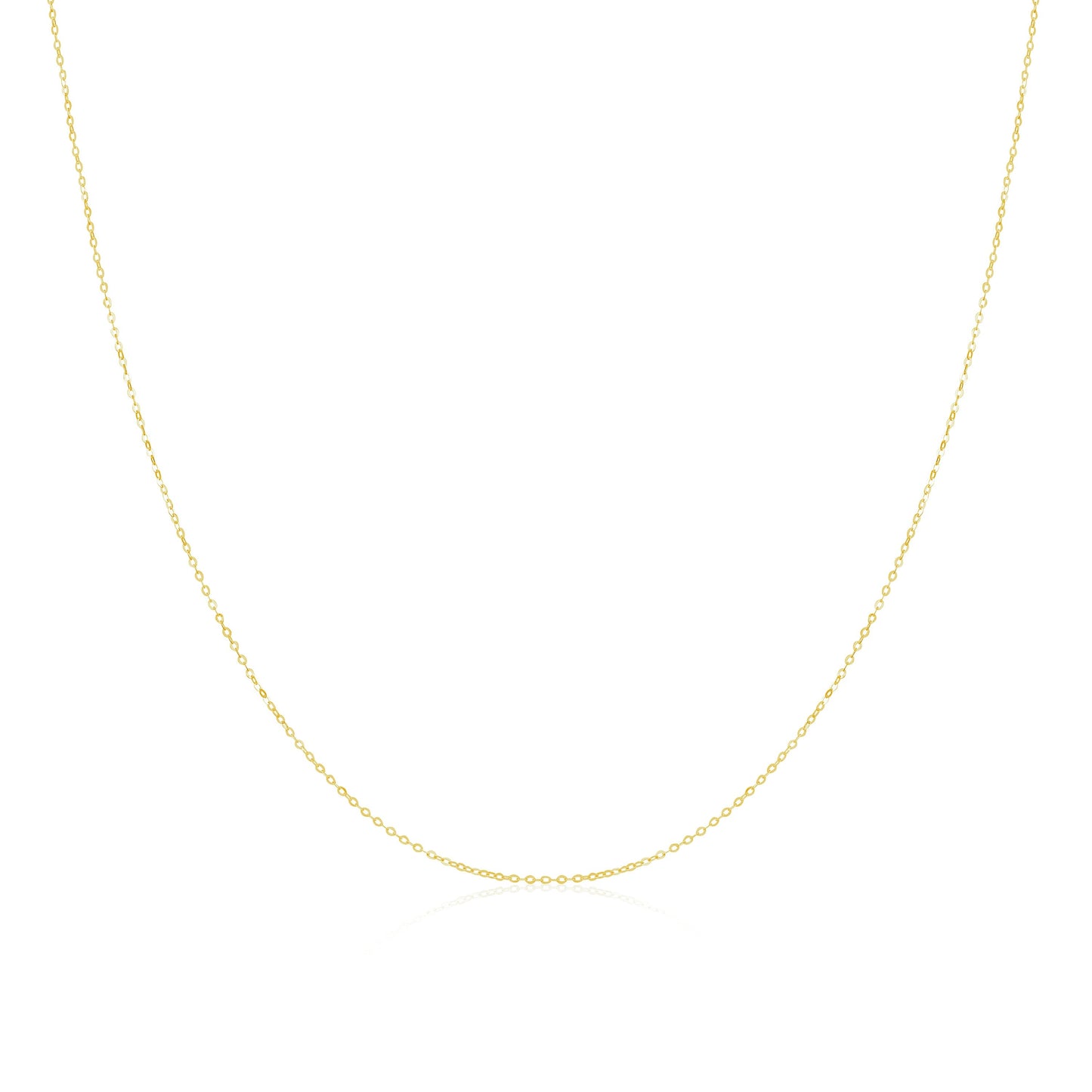 Chaîne martelée en or jaune 9 carats de 40 à 61 cm