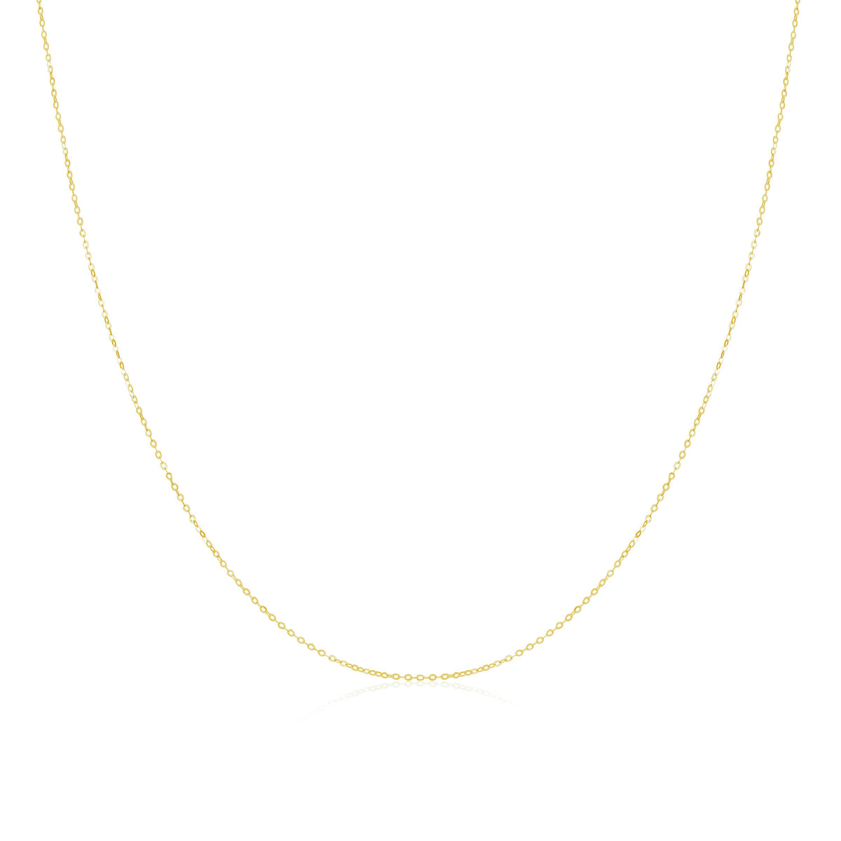Chaîne martelée en or jaune 9 carats de 40 à 61 cm