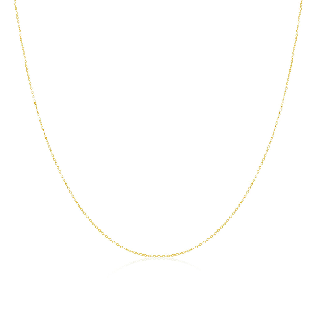 Chaîne martelée en or jaune 9 carats de 40 à 61 cm