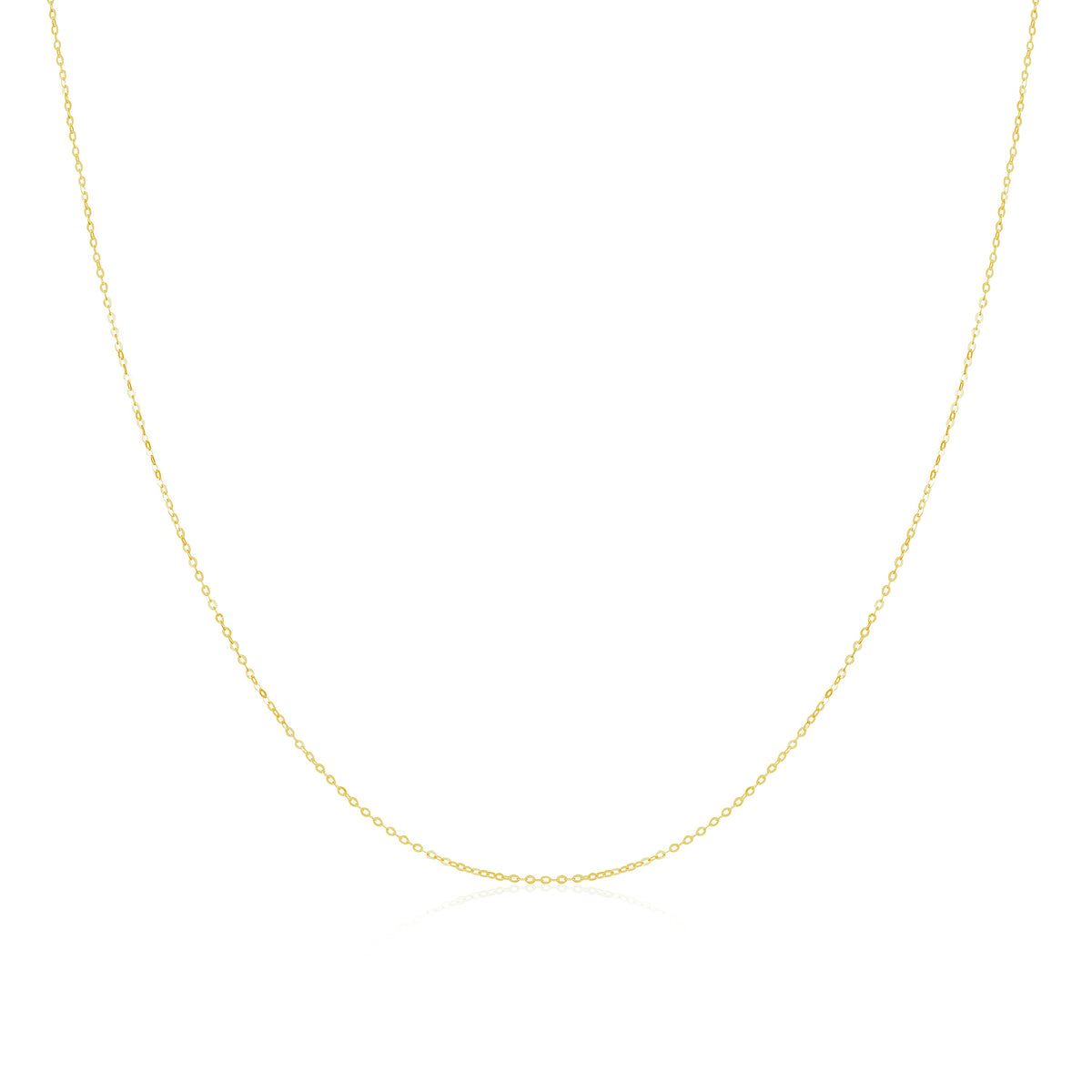 Chaîne martelée en or jaune 9 carats de 40 à 61 cm