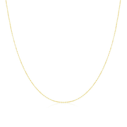 Chaîne martelée en or jaune 9 carats de 40 à 61 cm