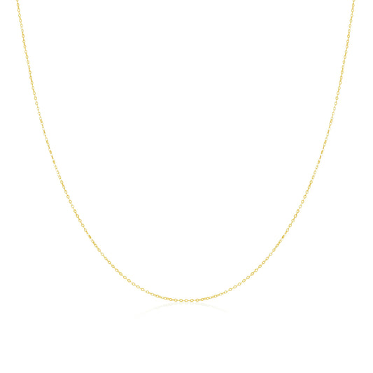 Chaîne martelée en or jaune 9 carats de 40 à 61 cm