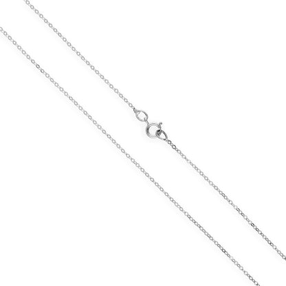 Chaîne martelée en or blanc 9 carats de 40 à 61 cm