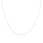 Chaîne martelée en or blanc 9 carats de 40 à 61 cm