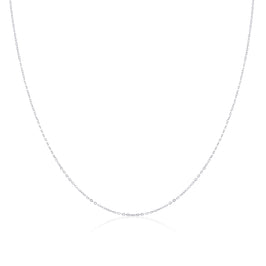 Chaîne martelée en or blanc 9 carats de 40 à 61 cm