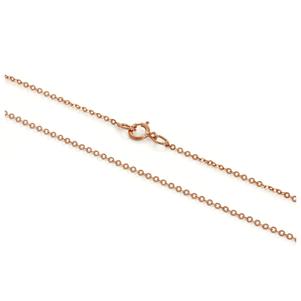Chaîne martelée en or rose 9 carats de 40 à 61 cm
