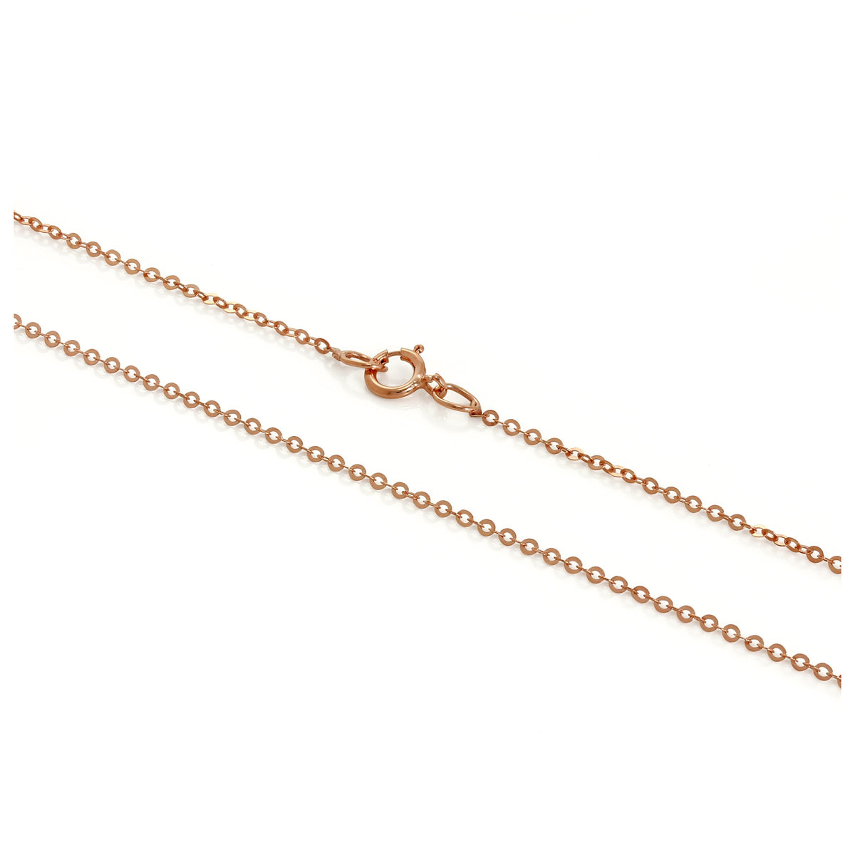 Chaîne martelée en or rose 9 carats de 40 à 61 cm