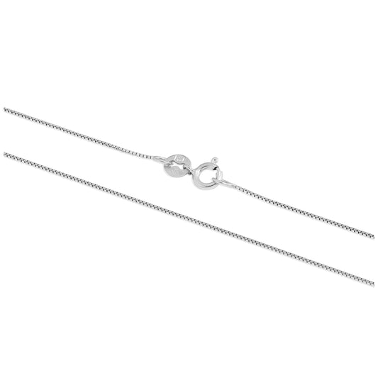 Chaîne en or blanc 9 carats de 40 à 55 cm