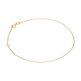 Bracelet chaîne à facettes en or 9 carats de 17,8 à 20,3 cm