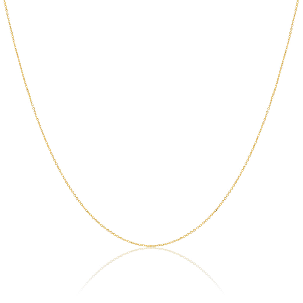 Chaîne à facettes en or 9 carats de 40 à 55 cm