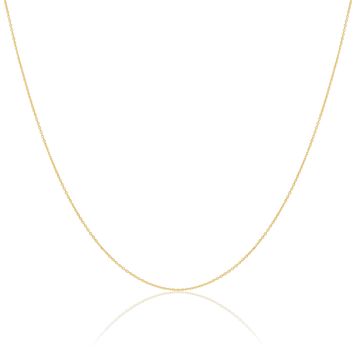 Chaîne à facettes en or 9 carats de 40 à 55 cm