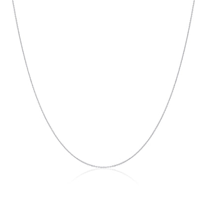 Chaîne à facettes en or blanc 9 carats de 40 à 55 cm
