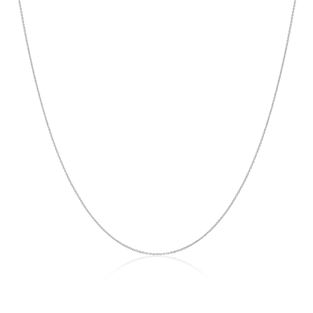 Chaîne à facettes en or blanc 9 carats de 40 à 55 cm