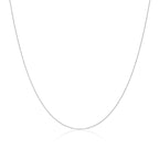 Chaîne à facettes en or blanc 9 carats de 40 à 55 cm