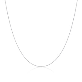 Chaîne à facettes en or blanc 9 carats de 40 à 55 cm