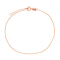 Bracelet chaîne à facettes en or rose 9 carats de 18 à 20 cm