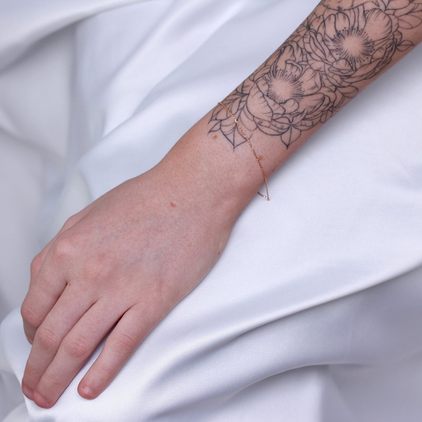 Bracelet chaîne à facettes en or rose 9 carats de 18 à 20 cm