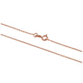 Chaîne de cheville à facettes en or rose 9 carats, 23 à 27 cm