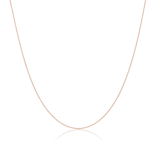 Chaîne à facettes en or rose 9 carats de 40 à 55 cm