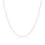 Chaîne à facettes en or rose 9 carats de 40 à 55 cm