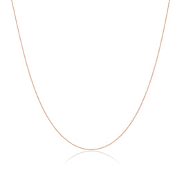 Chaîne à facettes en or rose 9 carats de 40 à 55 cm