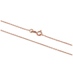 Chaîne à facettes en or rose 9 carats de 40 à 55 cm