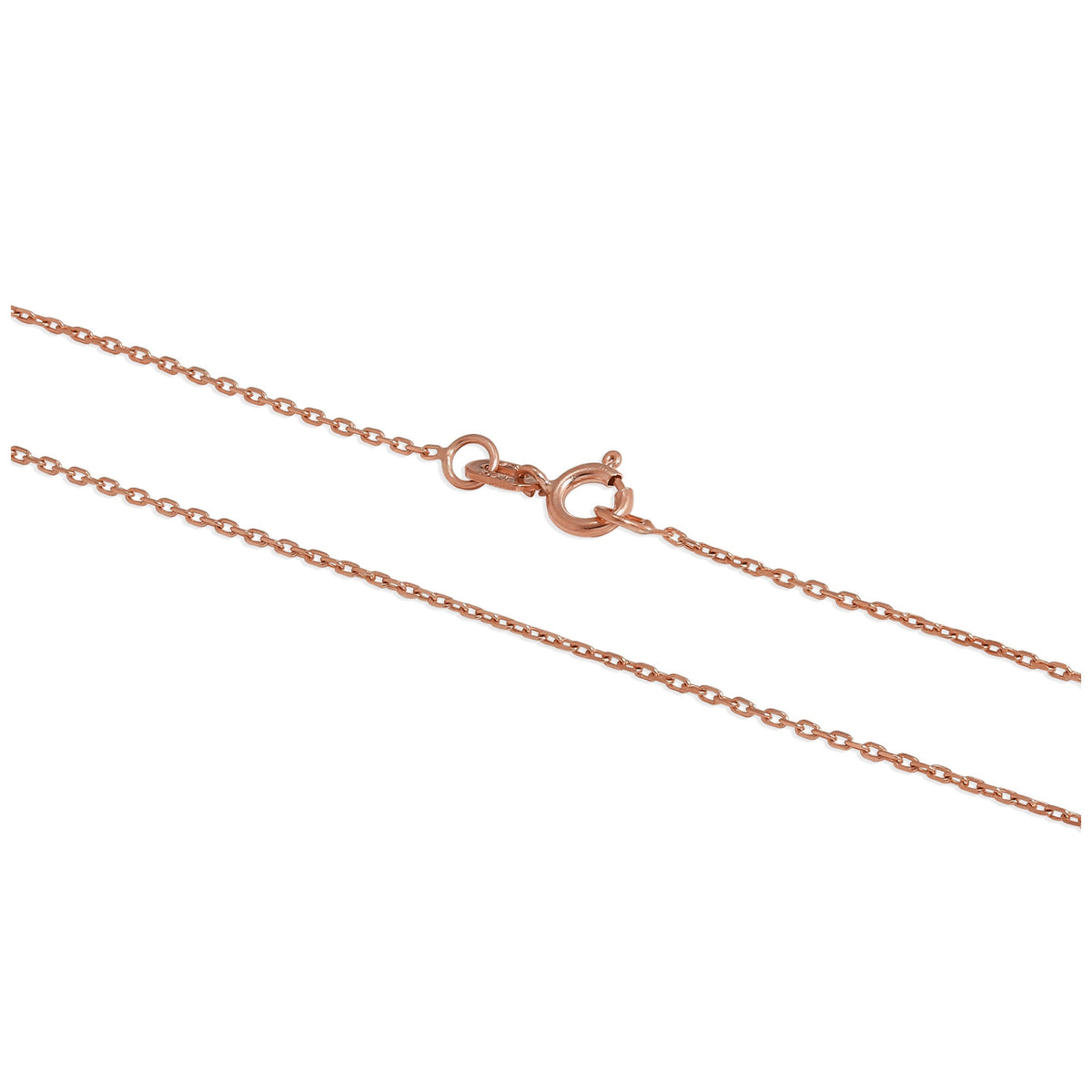 Chaîne à facettes en or rose 9 carats de 40 à 55 cm