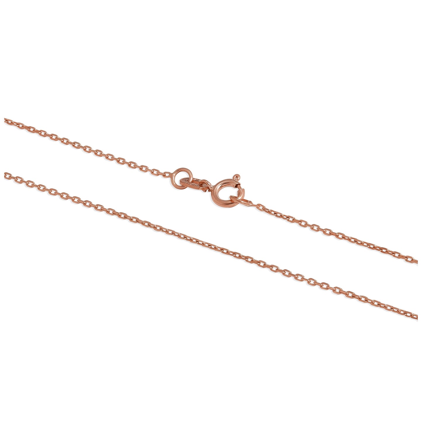 Chaîne à facettes en or rose 9 carats de 40 à 55 cm