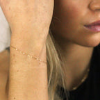 Bracelet chaîne martelée en or 9 carats de 17,8 à 20,3 cm