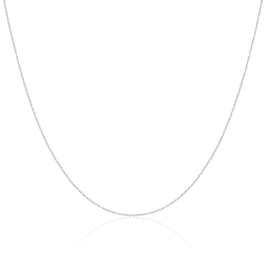 Chaîne Singapour en or blanc 9 carats de 40 à 55 cm