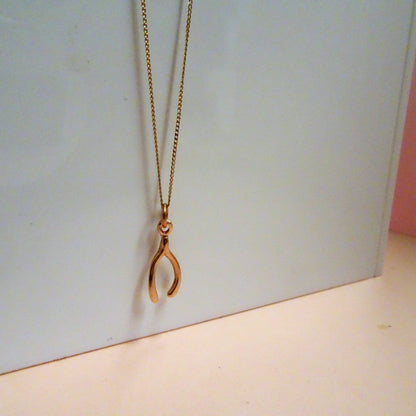 Collier en or rose 9 carats avec chaîne de 45 cm