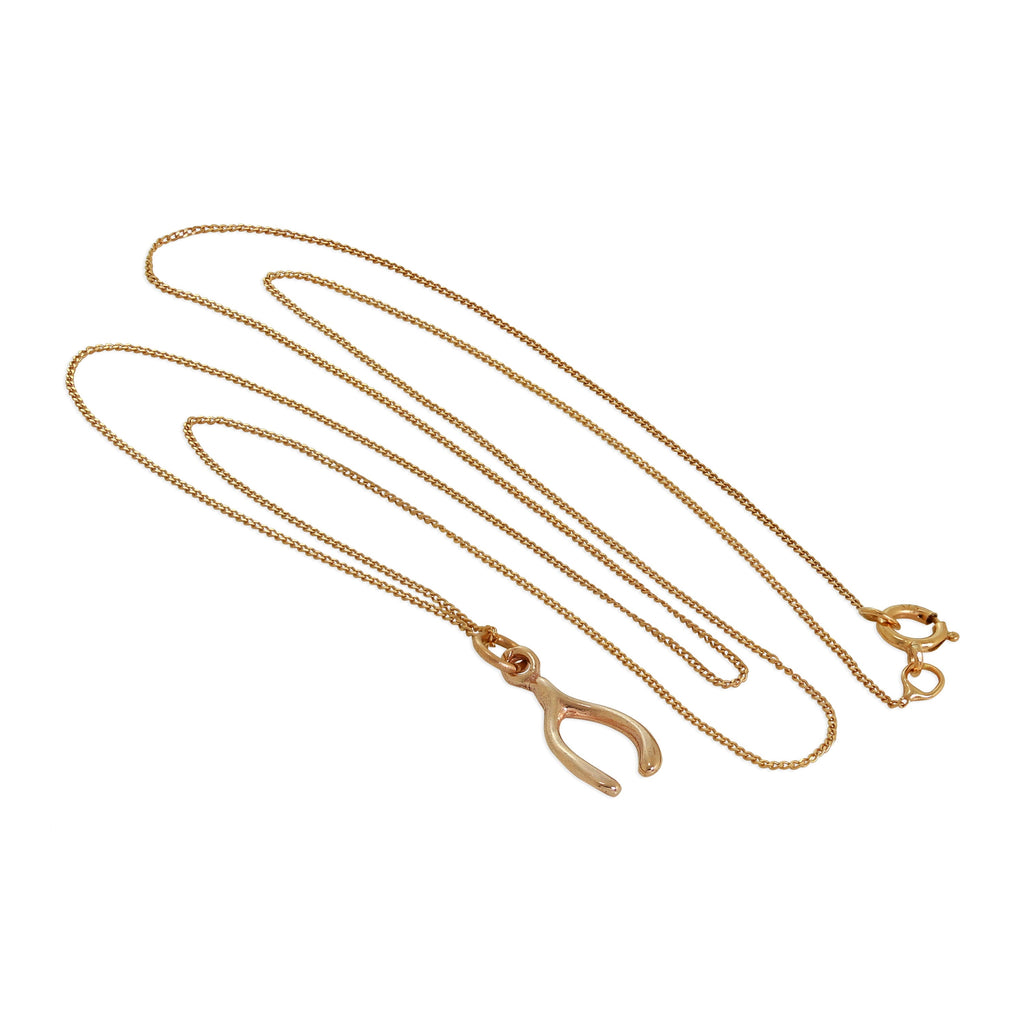 Collier en or rose 9 carats avec chaîne de 45 cm