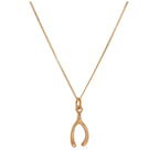Collier en or rose 9 carats avec chaîne de 45 cm