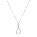 Collier en or blanc 9 carats avec chaîne de 45 cm