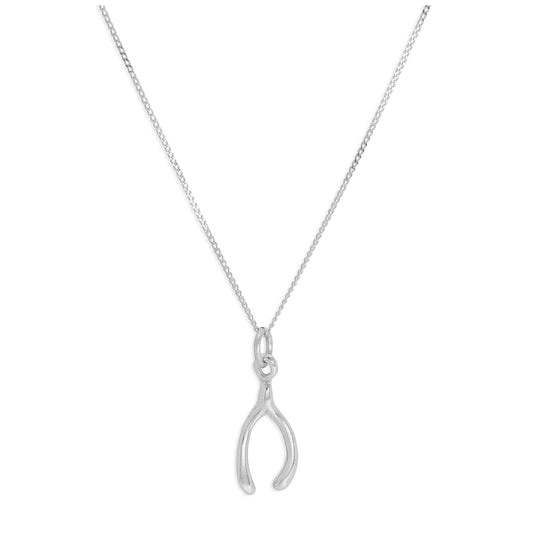 Collier en or blanc 9 carats avec chaîne de 45 cm