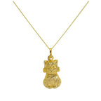 Collier chat creux en or 9 carats - Chaîne de 45 cm