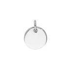 Breloque ronde gravable en argent sterling