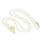 Collier pendentif triangle plat gravable en or 9 carats de 40 à 50 cm