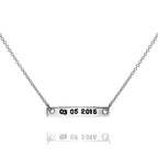 Collier barre en argent sterling personnalisé