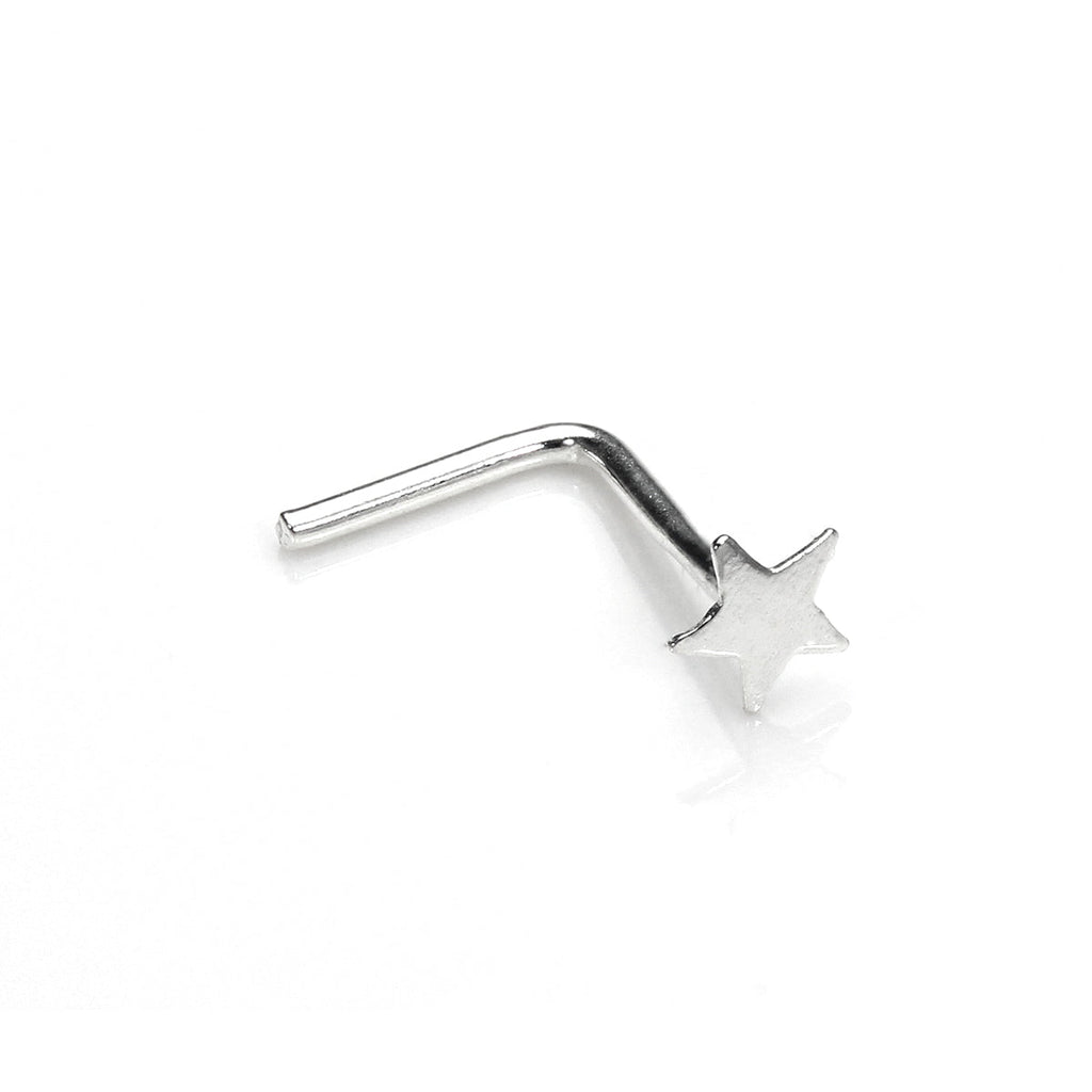 Piercing de nez en forme d'étoile en argent sterling de 3 mm