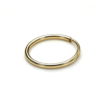Boucle d'oreille simple créole pour homme en or jaune 9 carats de 13 mm