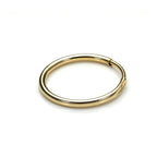 Boucle d'oreille simple créole pour homme en or jaune 9 carats de 13 mm