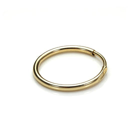 Boucle d'oreille simple créole pour homme en or jaune 9 carats de 13 mm