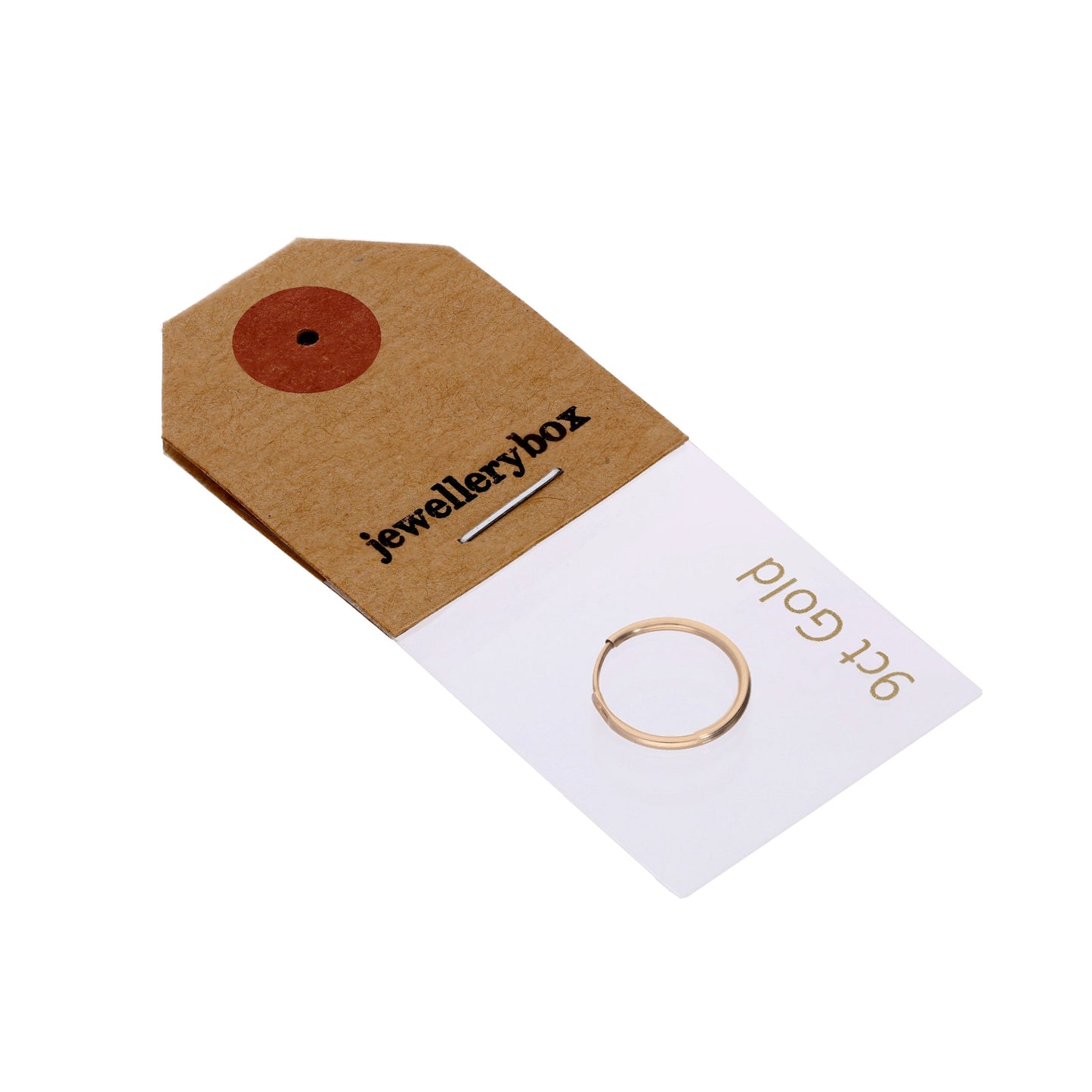 Boucle d'oreille simple créole pour homme en or jaune 9 carats de 13 mm