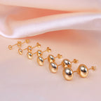 Boucles d'oreilles à tige rondes en or jaune 9 carats