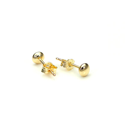 Boucles d'oreilles à tige rondes en or jaune 9 carats