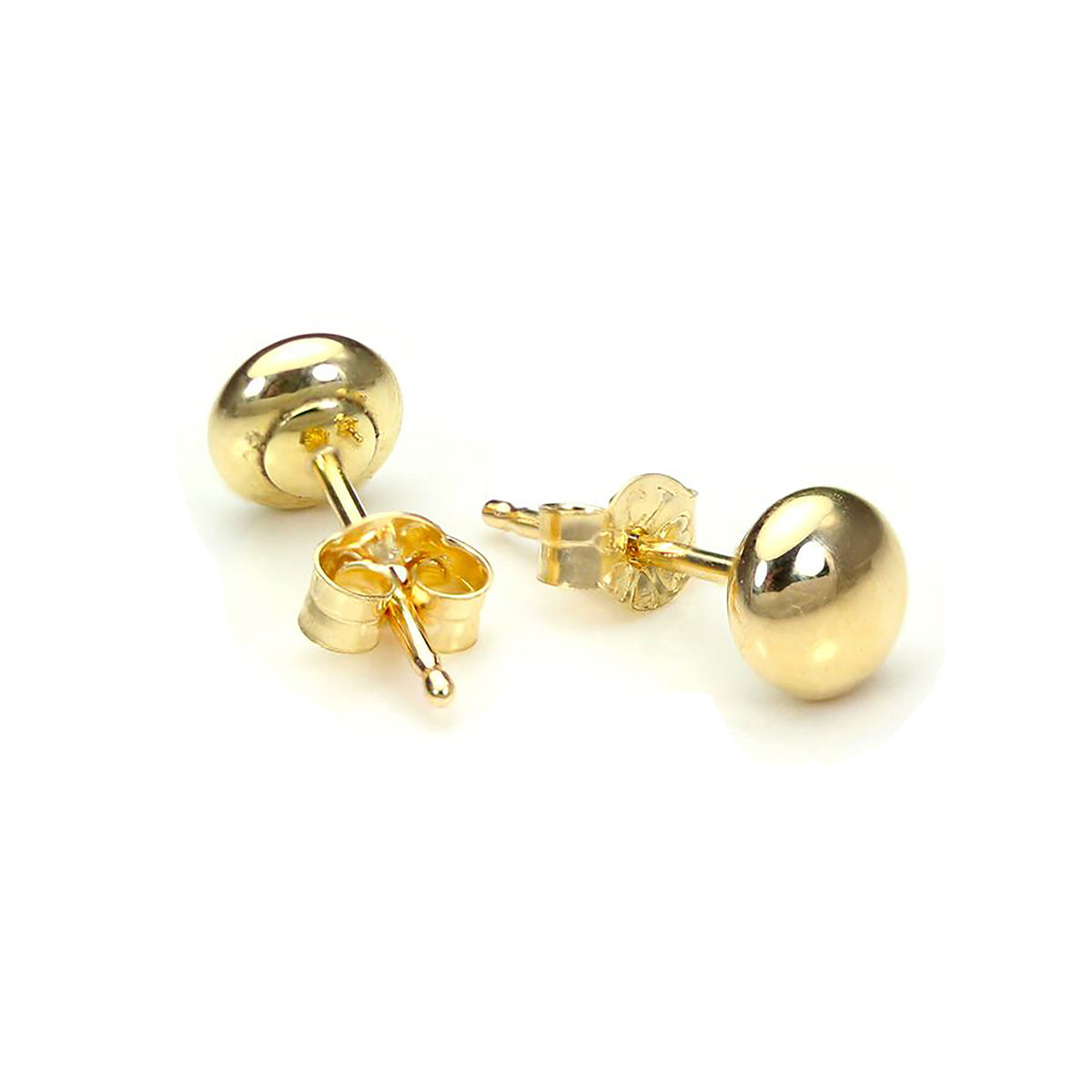 Boucles d'oreilles à tige rondes en or jaune 9 carats